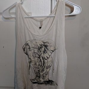 Elephant Cropped Tank Top